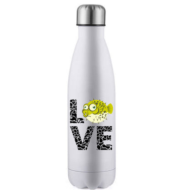 Love Fishing Green Blowfish Globe' Stainless Steel Water Bottle